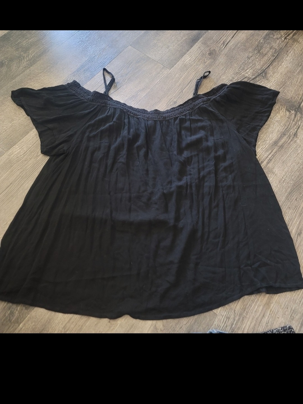 torrid Black Off-Shoulder Peasant Top